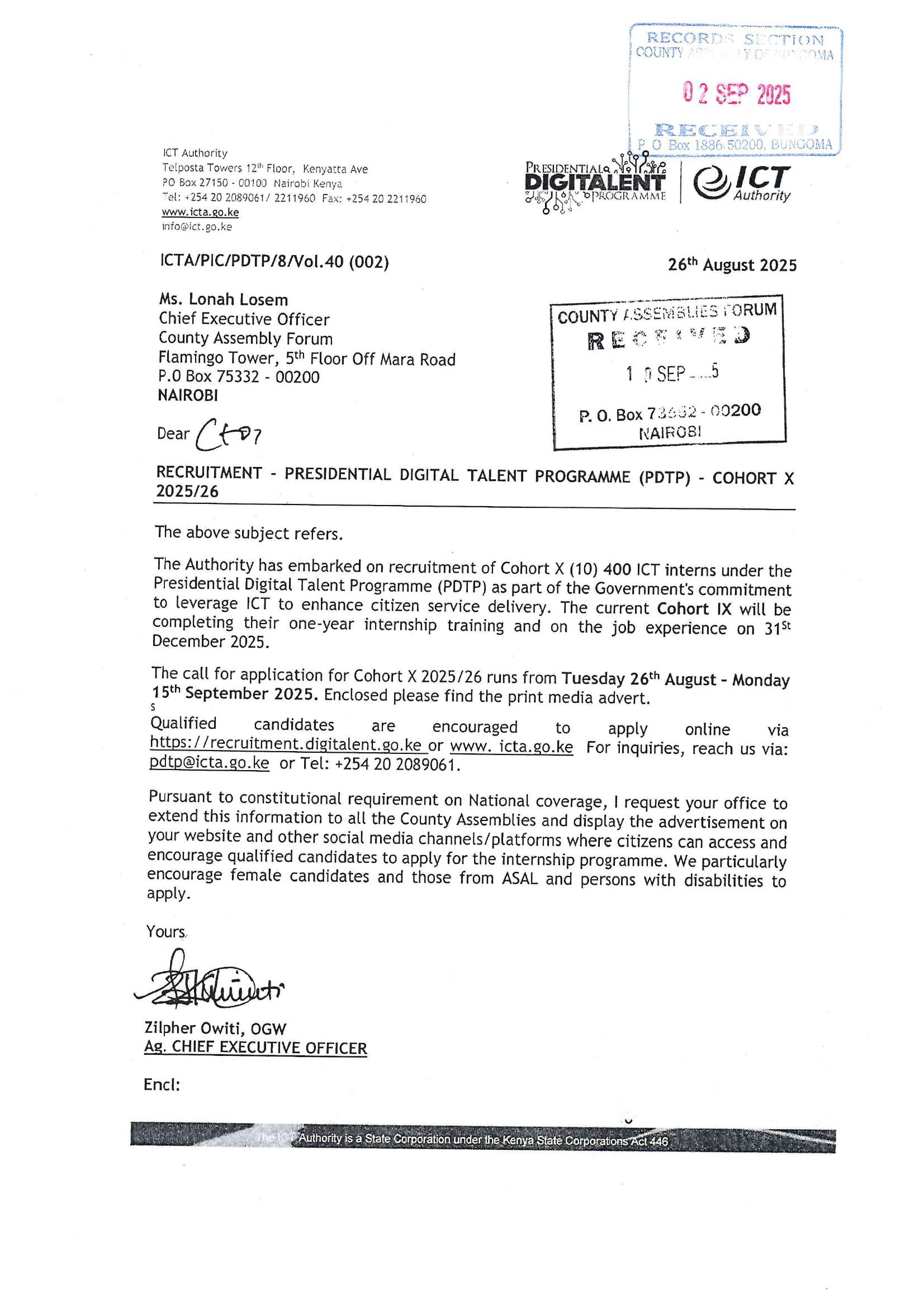 RECRUITMENT - DIGI-TALENT PROGRAMME (PDTP) - COHORT X 2025/26