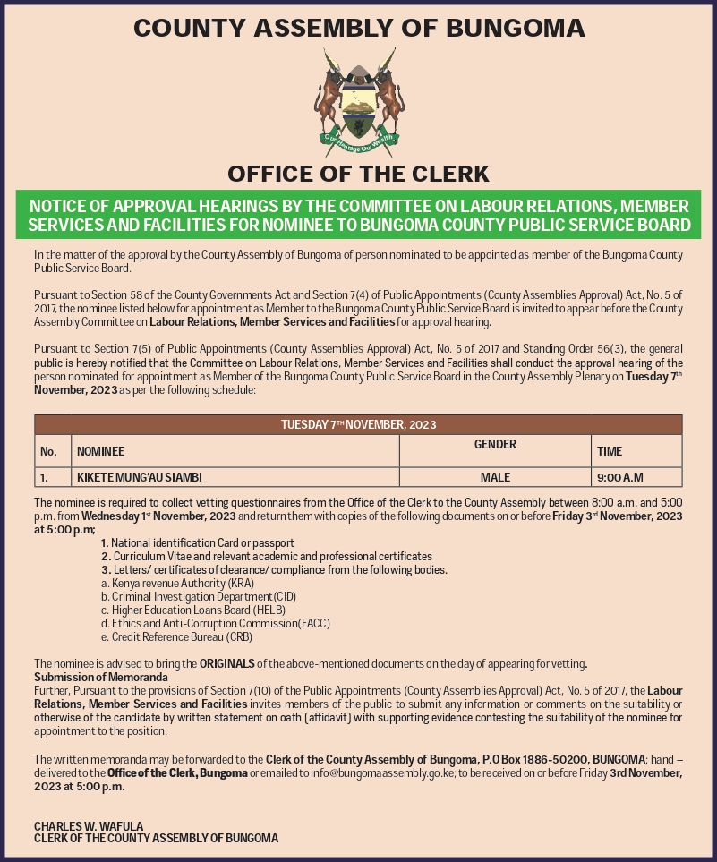 PUBLIC NOTICE