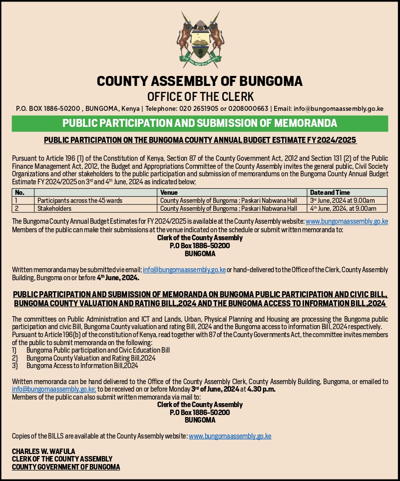 PUBLIC NOTICE 