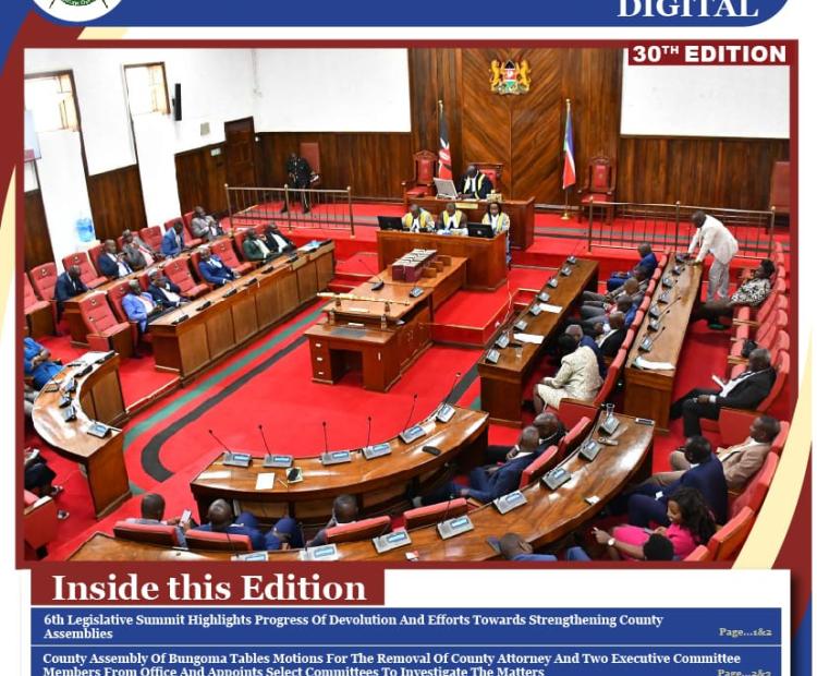 BUNGOMA LEGISLATOR 30TH EDITION E-NEWSLETTER